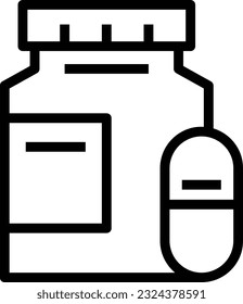 Medicine Line Icon - Single Icon, Vector 