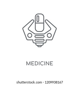 Medicine linear icon. Medicine concept stroke symbol design. Thin graphic elements vector illustration, outline pattern on a white background, eps 10.