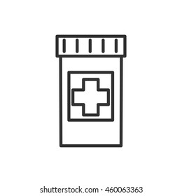 Medicine linear icon. Thin line design