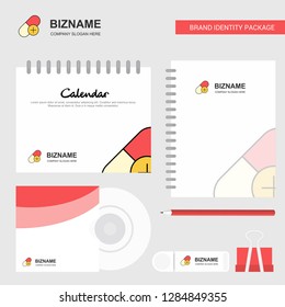 Medicine Logo, Calendar Template, CD Cover, Diary and USB Brand Stationary Package Design Vector Template