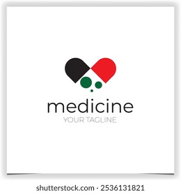  A medicine logo with a heart shape is suitable for a pharmacy logo
