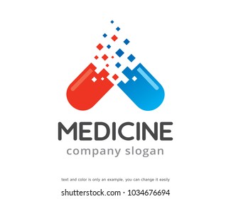 Medicine Logo Template Design Vector, Emblem, Design Concept, Creative Symbol, Icon