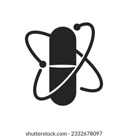 medicine logo template. Icon Illustration Brand Identity. Isolated and flat illustration. Vector graphic