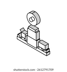 medicine manufacturing plant isometric icon vector. medicine manufacturing plant sign. isolated symbol illustration