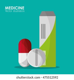 medicine medical health care hospital icon. Colorful design. Vector illustration