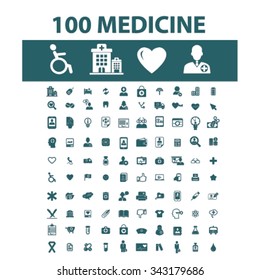 medicine, medical and health care  icons, signs vector concept set for infographics, mobile, website, application
