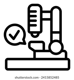 Medicine Mikroskop Symbol Umrandung Vektorgrafik. Charity-Ausrüstung. Heilschlafen
