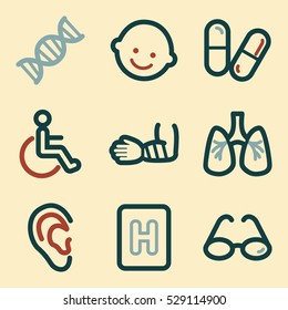 Medicine mobile icon. Health infographics symbols.