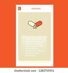 Medicine mobile vertical banner design design. Vector