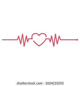 Medicine Modern flat Cardiogram Hearts Icons Vector