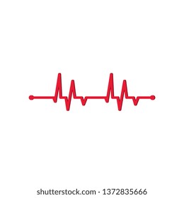 Medicine Modern flat design Hearts Icons Cardiogram, rhythm, ECG - EKG signal - Vector