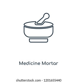 Medicine Mortar concept line icon. Linear Medicine Mortar concept outline symbol design. This simple element illustration can be used for web and mobile UI/UX.