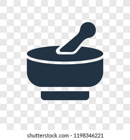Medicine Mortar vector icon isolated on transparent background, Medicine Mortar transparency logo concept