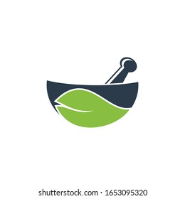 plantilla vectorial del logotipo natural de medicina