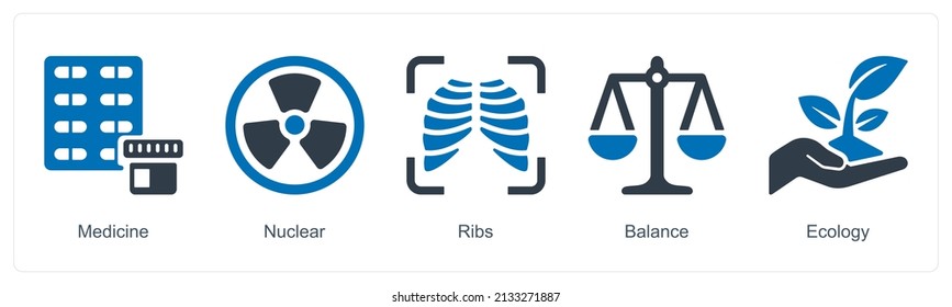 Concepto De Medicina E Icono Nuclear