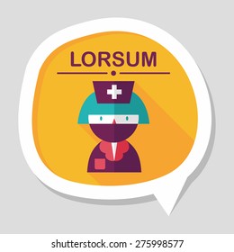 Medicine nurses flat icon with long shadow