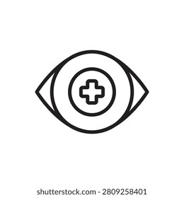 Medicine Oculist Outline Icon Vector Illustration