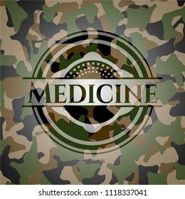 Medicine on camo texture