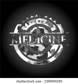 Medicine on grey camo pattern