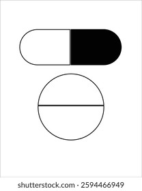 Medicine on a white background