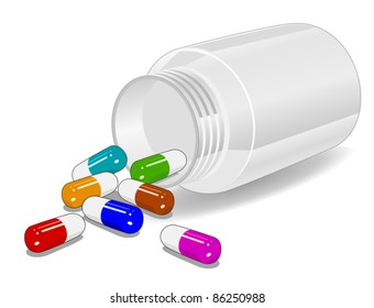 Medicine on white background