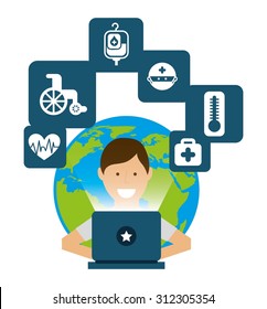 medicine online design, vector illustration eps10 graphic 