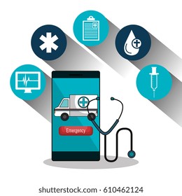 medicine online flat icons