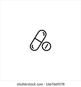 Medicine outline icon illustration- Vector