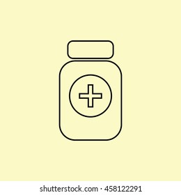 Medicine outline vector icon 