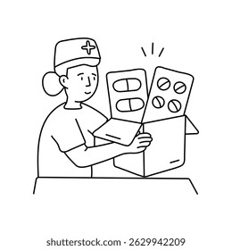  Ilustraciones del esquema del Vector Medicine Pack. Archivo EPS 10
