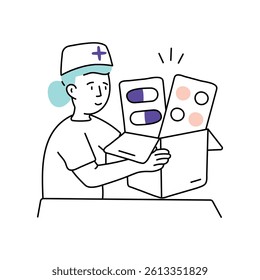  Medicine Pack  Vector Style Illustration