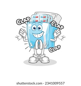 the medicine package applause illustration. character vector