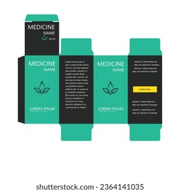 Diseño de paquetes de medicamentos con plantilla