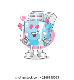 the medicine package fallin love vector. cartoon character