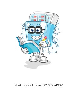 the medicine package geek cartoon. cartoon mascot vector