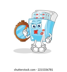 the medicine package make up mascot. cartoon vector