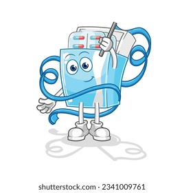 the medicine package Rhythmic Gymnastics mascot. cartoon vector