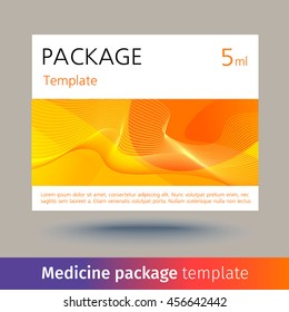 Medicine package template.