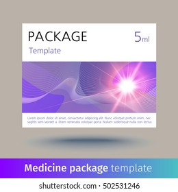 Medicine package template.