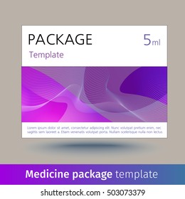 Medicine package template.