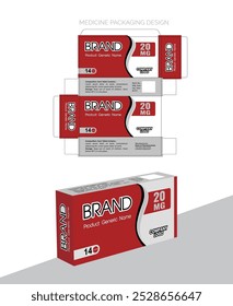 Medicina de embalaje Caja de diseño libre de Vector