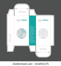 Medicine Packaging Box Idea, Packaging Template Concept, Template For Business Purpose, Place Your Text And Logos And Ready To Go For Print