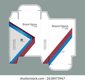 Medicine packaging box idea, packaging template concept, template for business purpose, place your text and logos and ready to go for print.