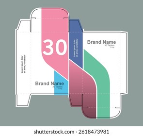 Medicine packaging box idea, packaging template concept, template for business purpose, place your text and logos and ready to go for print.