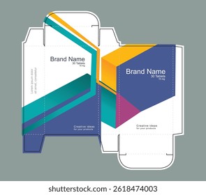 Medicine packaging box idea, packaging template concept, template for business purpose, place your text and logos and ready to go for print.