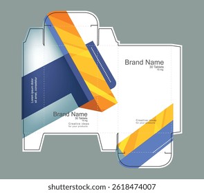 Medicine packaging box idea, packaging template concept, template for business purpose, place your text and logos and ready to go for print.
