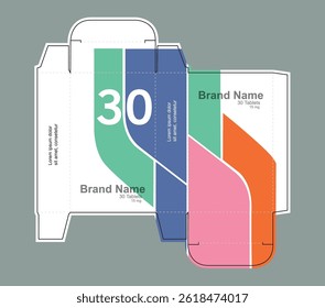 Medicine packaging box idea, packaging template concept, template for business purpose, place your text and logos and ready to go for print.
