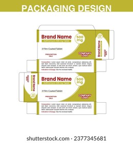 medicine packaging design template, medicine box 