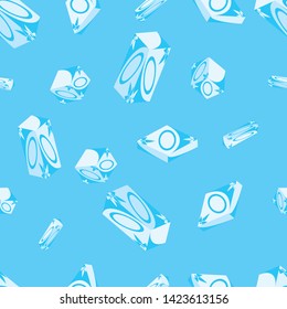 Medicine packaging seamless. Isometry Vector illustration