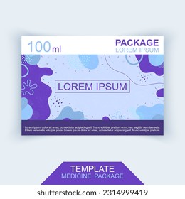 Medicine packaging template. Modern minimalist background pattern. Vector illustration.